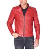Red Jacket Men's Stylish Leather Fashionable Casual Handmade Lambskin Genuine Motorcycle Fit