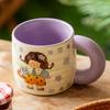 Retro Style Girl Pastoral Style Ceramic Mug Best Friend Drinking Water Breakfast Cup Creative Girl Activity Souvenir