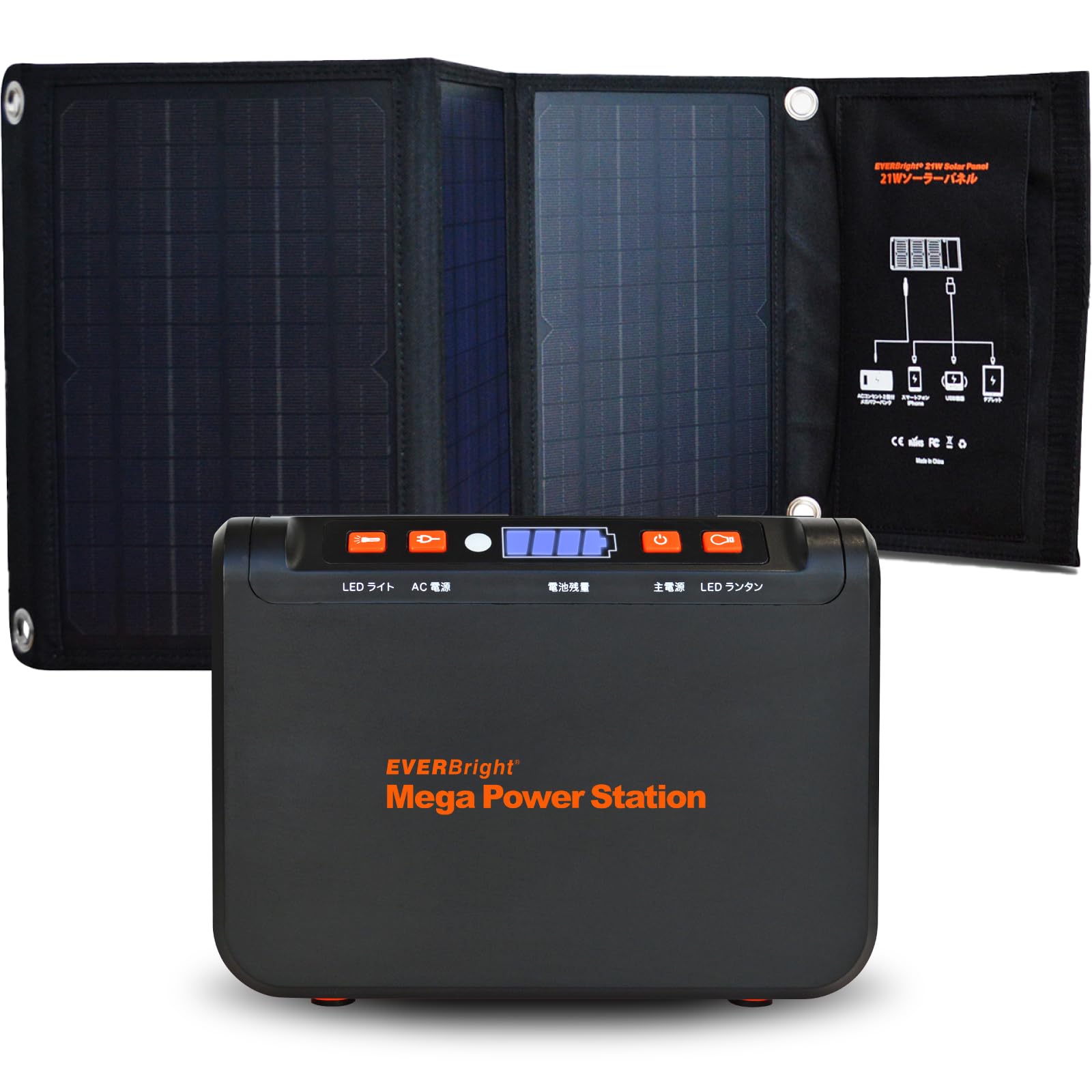 

Metex EVERBright Mega Panel Set Мега Електростанція Портативна Електростанція 21W Сонячна Панель