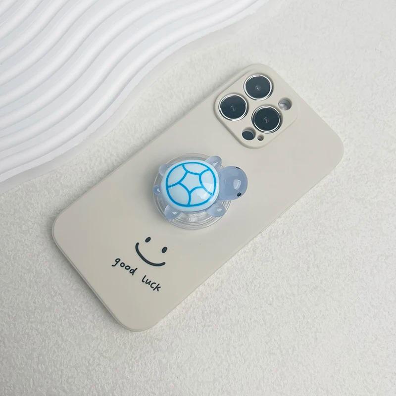 Cute Luminous Turtle Phone Holder Griptok Finger Ring Support For IPhone Samsung Cases Grip Tok Socket Bracket Girl Gift