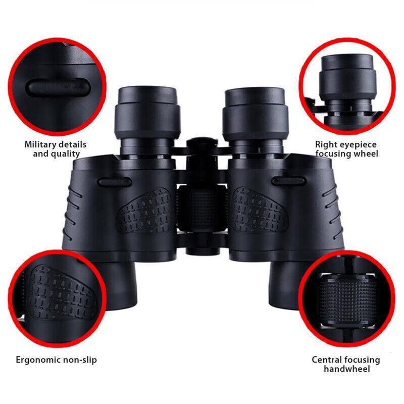 Outdoor-80X80-Fernglas, HD-Hochleistungsteleskop mit großer Reichweite und optischer Glaslinse, Nachtsicht bei schlechten Lichtverhältnissen für Jagdausflüge