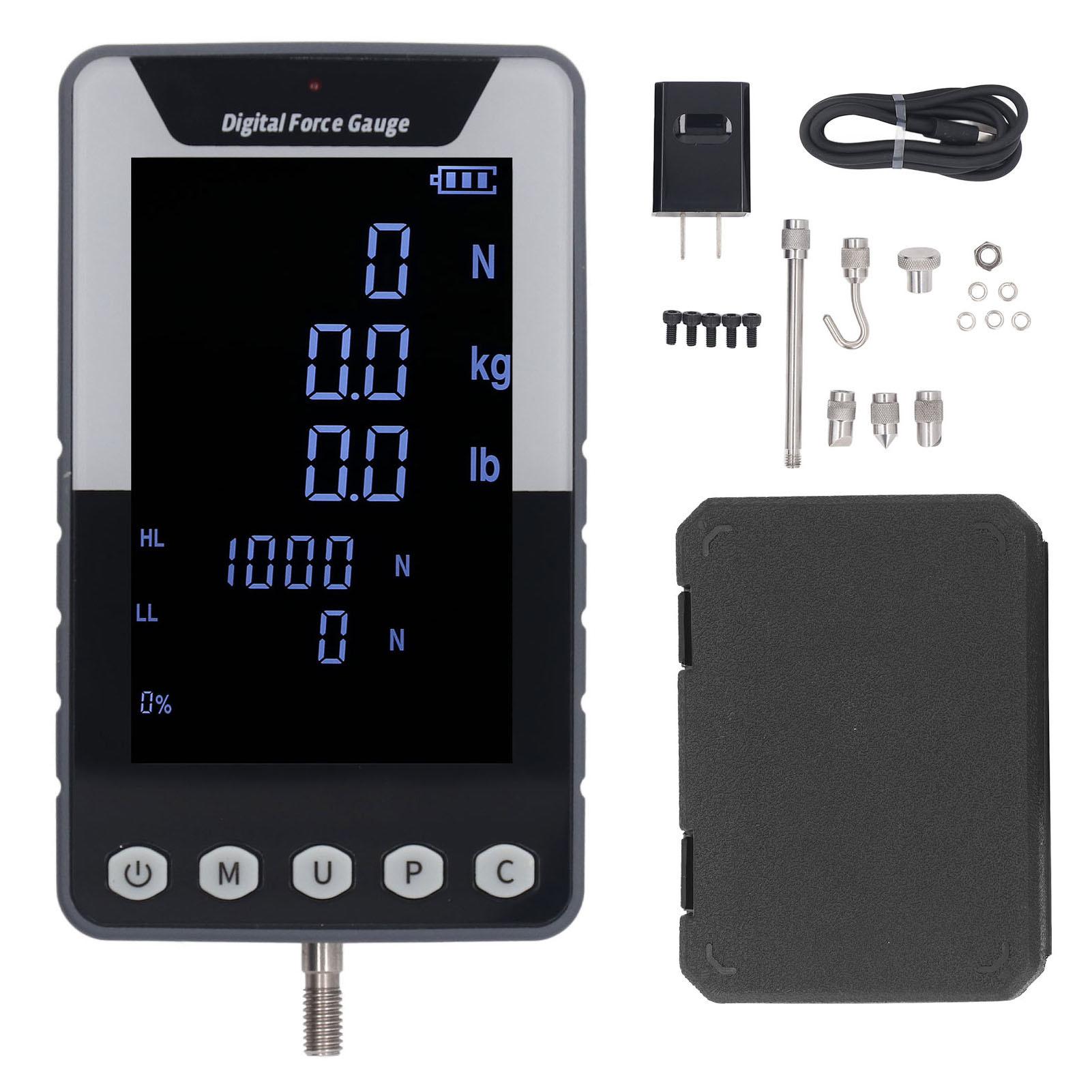 Sonoff 2 Digital Force Gauge Push Pull Thrust Meter Dynamometer Tension Pressure Tester 10N 1Kg 2.2Lb Us Plug