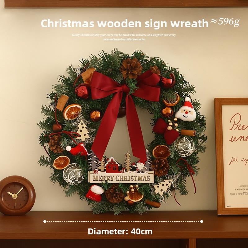 Christmas Decoration Wreath Pendant Photo Decoration Scene Arrangement Rattan Christmas Tree Pendant Peripheral Wall Hanging Door Hanging