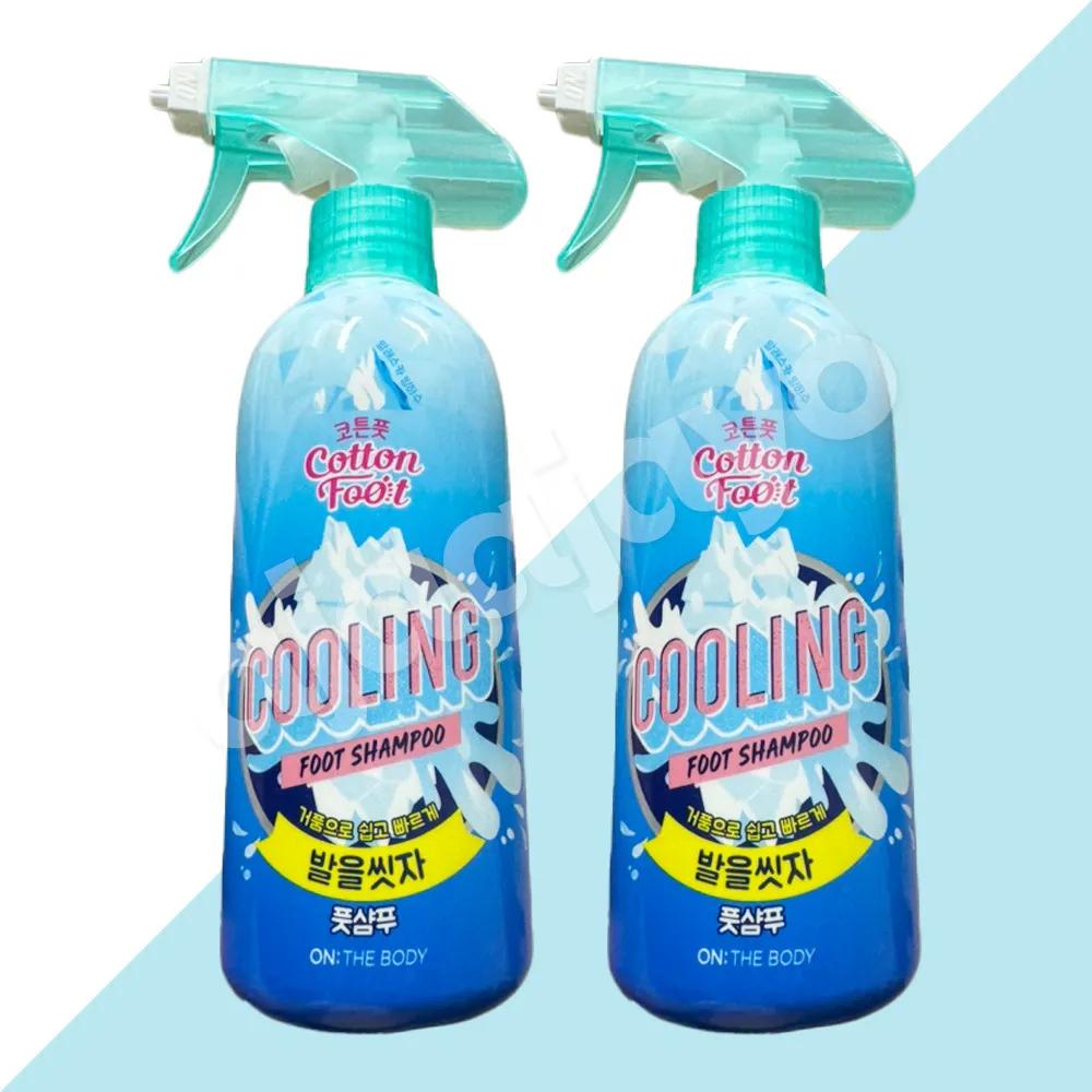 ON THE BODY Let s Wash Our Feet Cotton Foot Cooling Foot Shampoo Alaska Glacier Water 385ml 2 Bottles Let s Wash Our Feet