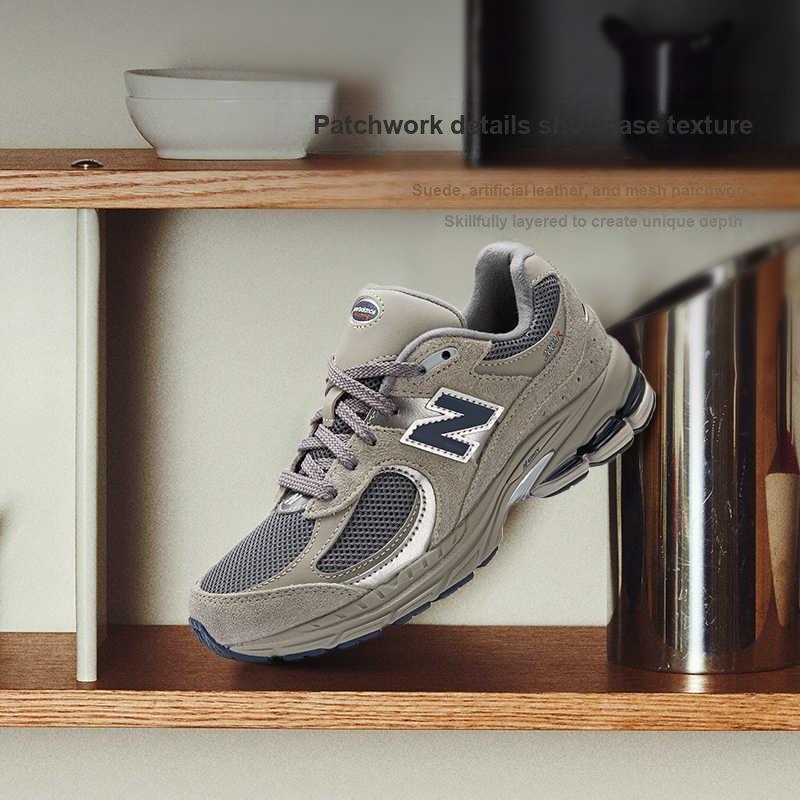 Nové dětské běžecké boty New Balance NB 2002R Slip Resistant Cushioning Wear Resistant Low Top pro teenagery, šedo-černé GC2002R0