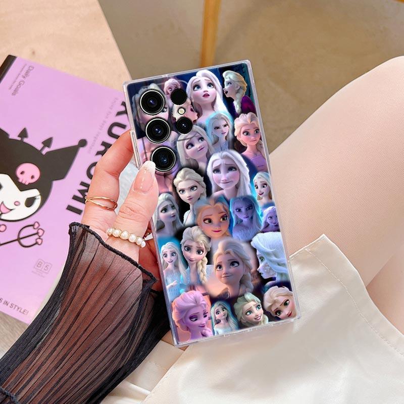 Elsa Anna Frozen Prinzessin Disney Transparente Hülle Für Samsung Galaxy S26 S25 Ultra S24 S22 S26 Plus S20 S23 S21 S25 FE 5G Hülle