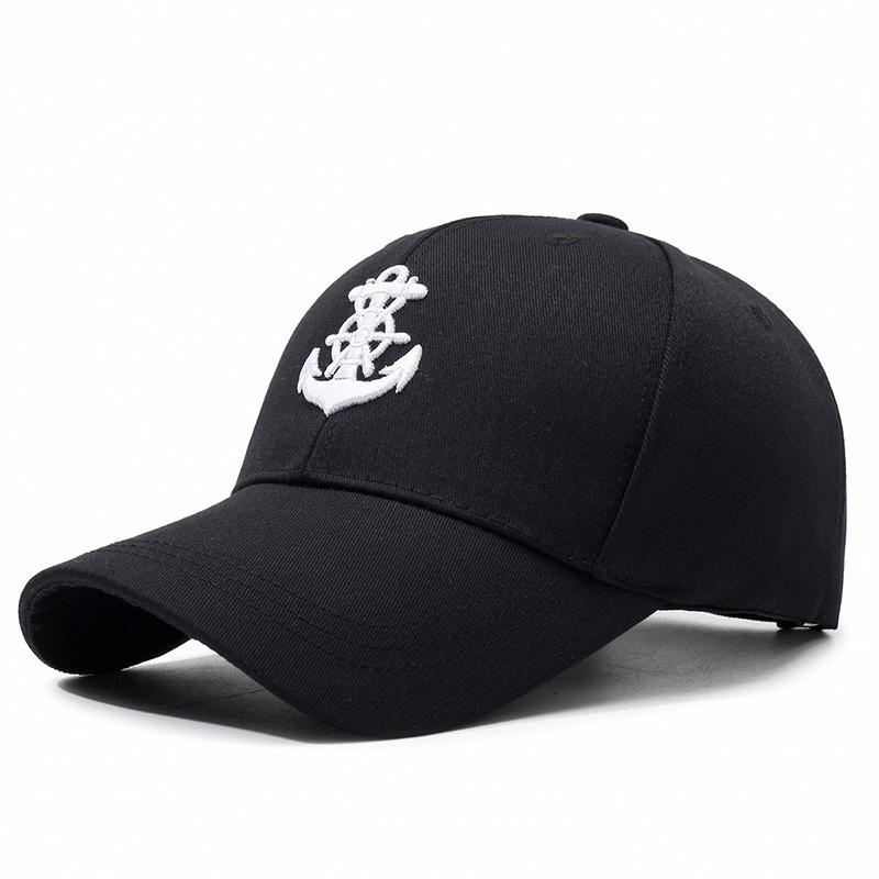 Unisex Spring/Summer Sun Hat with 3D Anchor Embroidery - Trendy, Versatile Sports Cap for Couples and Students.