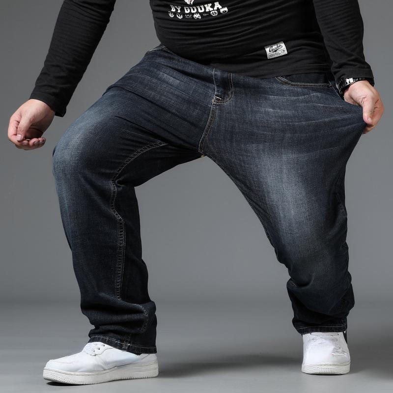 Lose Jeans Herren Stretch Herren Große Größe Gerade Lässige Herrenhosen Fett Plus Size Hosen Modehosen