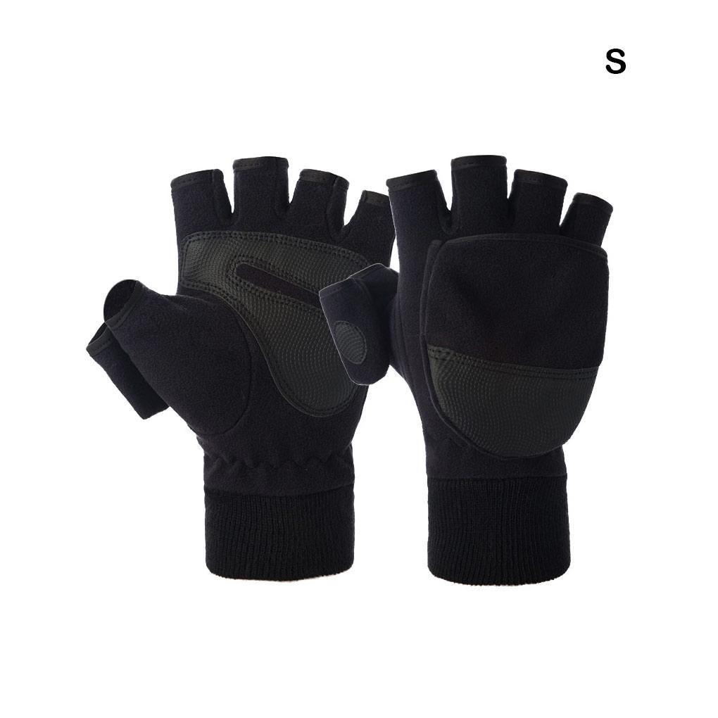 1 Pair Woman Man Unisex Cold Winter Glove Portable Half-finger Mitts Windproof Fingerless Skiing Gloves Sporting Camping