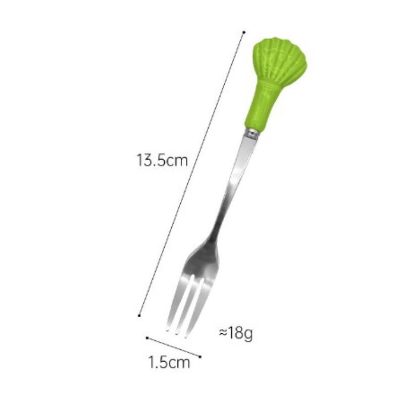 Stainless Steel Fruit Shaped Coffee Spoons Fruit Dessert Spoon Fork Candy Tea Spoon Drink Tableware Kitchen Supplies