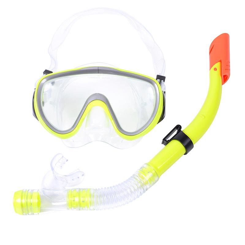 Large vision mask, tempered glass diving goggles set.