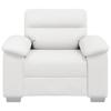 Armchair White 100x81x84 cm Faux Leather