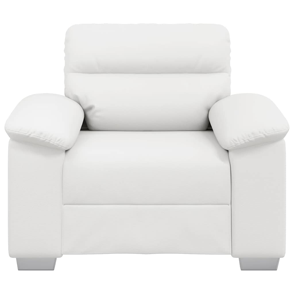 Armchair White 100x81x84 cm Faux Leather