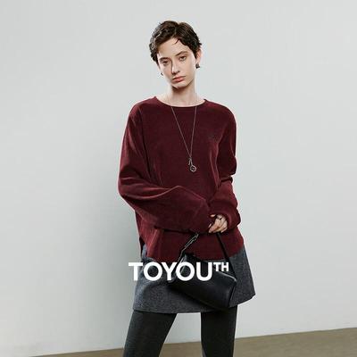 Chuyu Women's Loose Chenille Long Sleeve T-Shirt