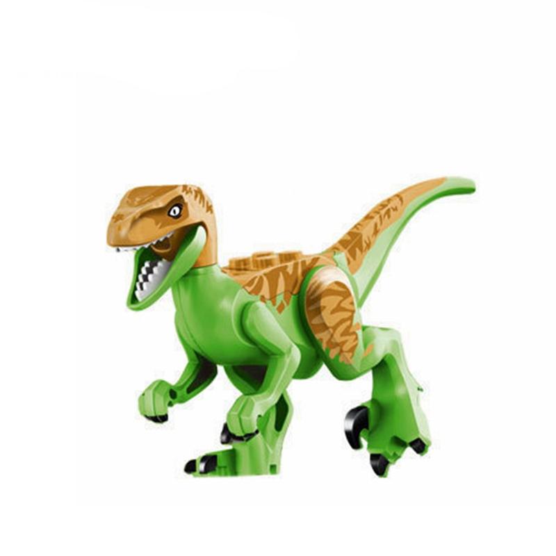 Sperrblöcke Jurassic Dinosaurier Tyrannosaurus Rex Wyvern Velociraptor Stegosaurus Bausteine ​​Spielzeug für Kinder Dinosaurier