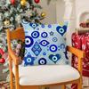 Classic Prank Evil Eyes Funny Pillow Case Silky Short Plush With Invisible Zipper Dustproof Sofa Cushion Cover For Home Decor