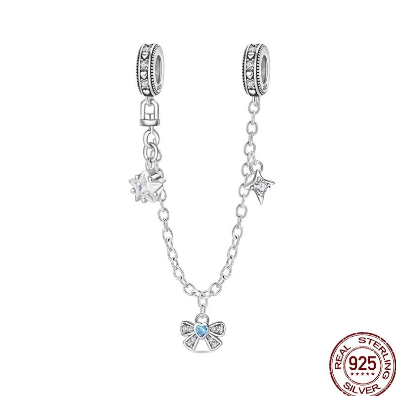 Authentic Stering copper Blue Bow Perfume Heart Charm Dancing shoes Bead Compatible With Authentic 3mm Bracelets Do It Yourself Ideal For Women Fine J