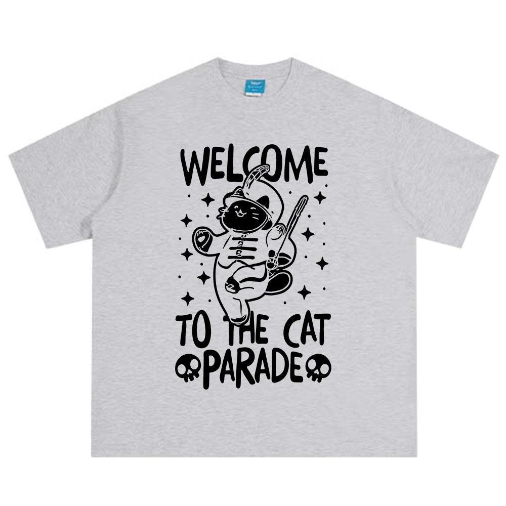 

Welcome To The Cat Parade Funny Tshirts Rock Band My Chemical RoUnisexce Tshirt Unisexs Clothing Cotton Casual Oversized Y2K Top 4XL