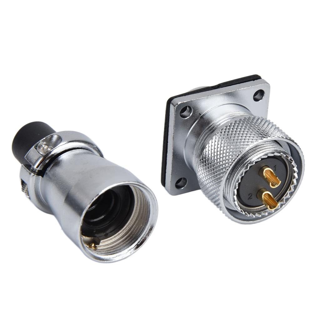 Luftfartskontakt Hannplugg Hunnkontakt Vanntett 2 Pins LED Industrielt Utstyr 500V WS20