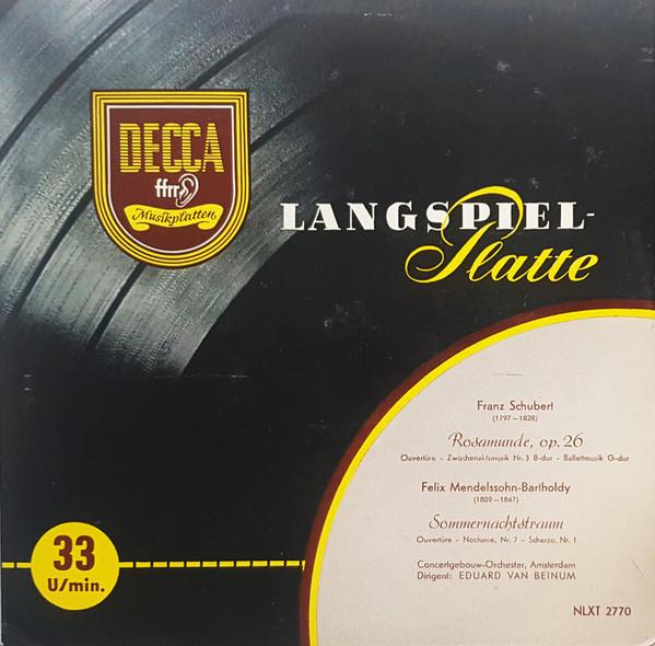 LP Record FRANZ SCHUBERT FELIX MENDELSSOHNB Rosamunde Op.26 Ein Sommernachts NLXT2770 Decca Germany Classical Used
