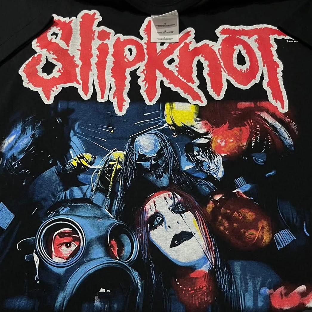 VTG Slipknot Nu Metal Y2K Graphic 90s Band Size L Single Stitch T-Shirt REPRINT XXXL