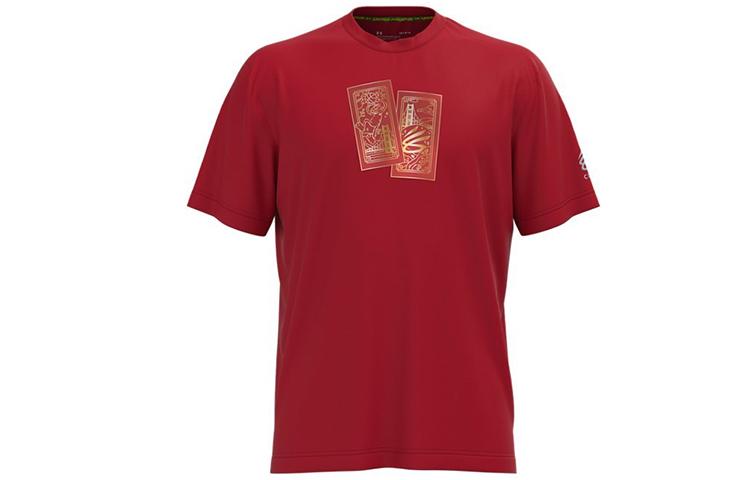 Under Armour Curry X Sesame Street T Shirts Men s Red Crew Neck Moderate Straight Fit 1369626-600 XXXL
