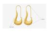 Brand French Geometric 18K Gold-Plated Titanium Steel Earrings - Irregular Shape and Cool Style for Women's Commuting Fashion
