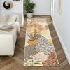 Boho Leaves Floral Print Runner Rug Long Non Slip Entryway Floor Mat Autumn Winter Indoor Carpet for Kitchen Bathroom Bedroom