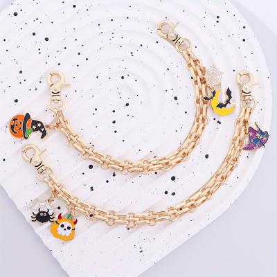 1pcs Purse Chain Replacement Short Chain Strap Pumpkin Charm Purse Handle Extender Halloween Decorative Chains for Purse Handbag