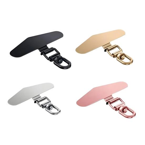 Handy-Lanyard-Clip-Patch 360 Grad drehbarer Handy-Clip Edelstahl Ultradünnes 0,4 mm Bogenbrücken-Design