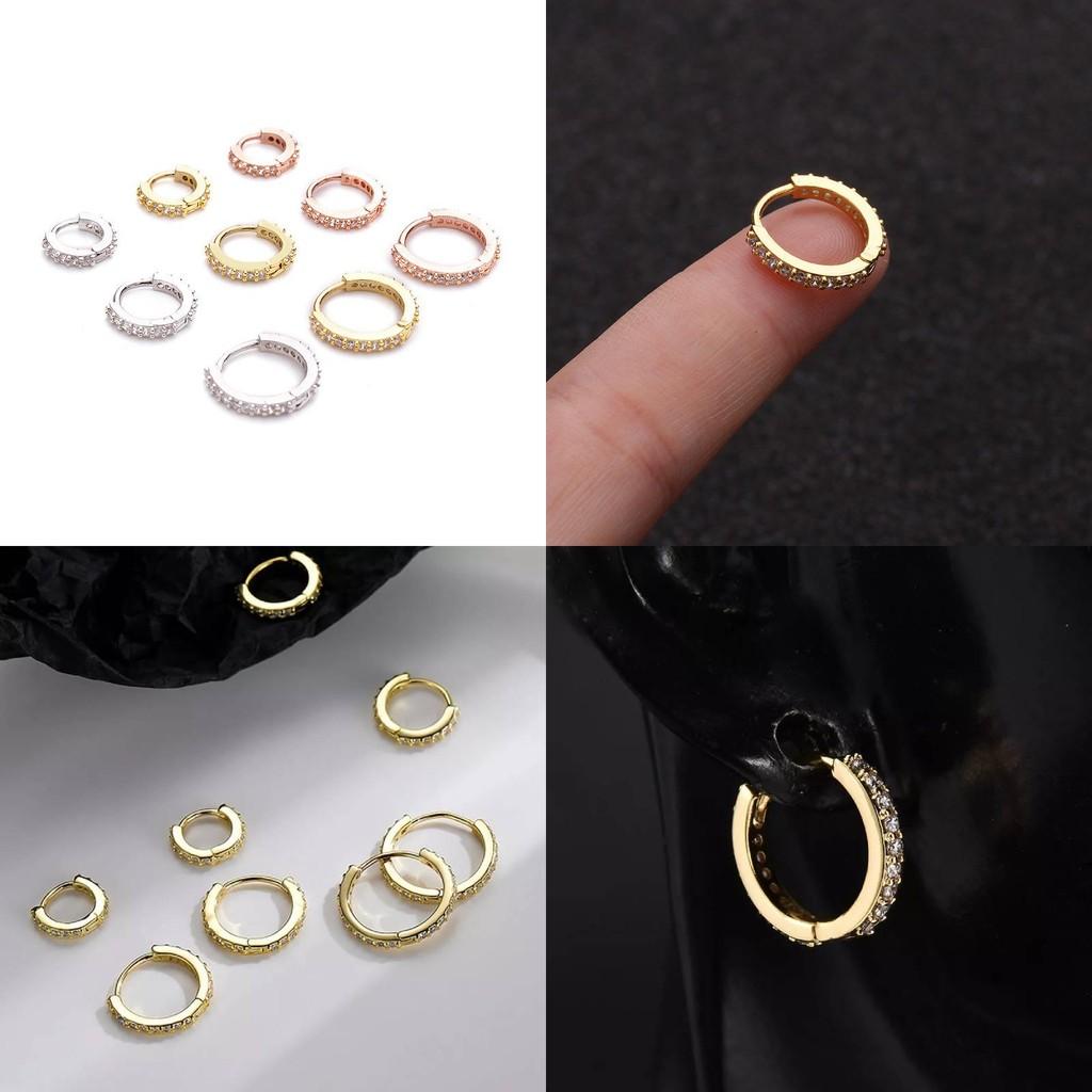 Elegant Geometric Mini Earrings For Women With Sparkling Zirconia And Unique Styles