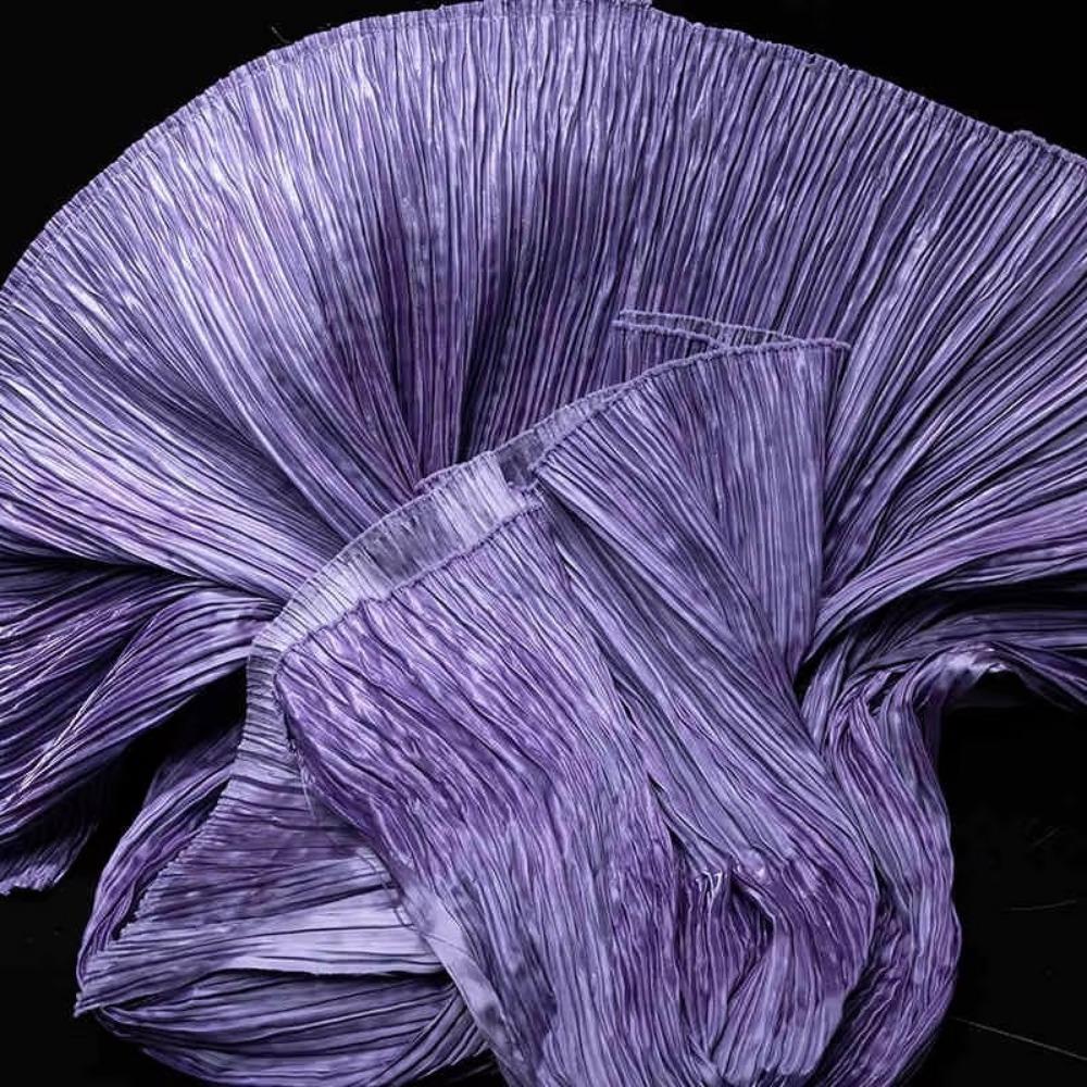 DIY Geschmiedeter Plissee-Stoff Polyter Kleiner Knitterstoff Wassergänzender Stoff Performance-Kleidung