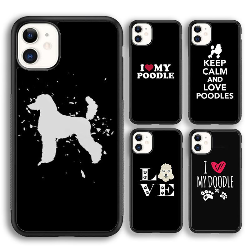 Keep Calm and Love Poodles Phone Case Cover For iPhone 17 Air 16 15 14 Plus 11 12 13 Pro Max Coque Shell Fundas