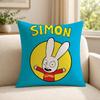 Cartoon Ssimon Rabbit Cushion Cover Shortplush Cushion Coverbreathableskinfriendlywashableroom Sofa Decor Gift
