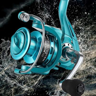 New 1000-7000 Spinning Reel Alloy Spool Large Diameter 5.2:1 / 4.7:1 High Speed Ratio 8 Kg Drag System Suitable for Salt Water and Fresh Water
