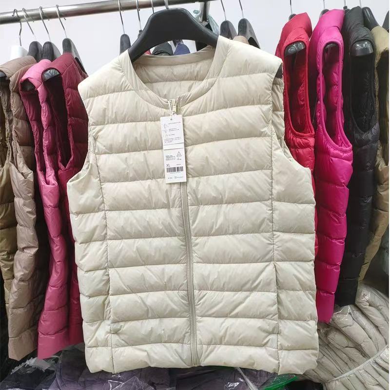 Women'S Winter Waistcoat Duck Ultralight Double-Side Wearing Sleeveless Warm Jacket 7Xl Vest Coat