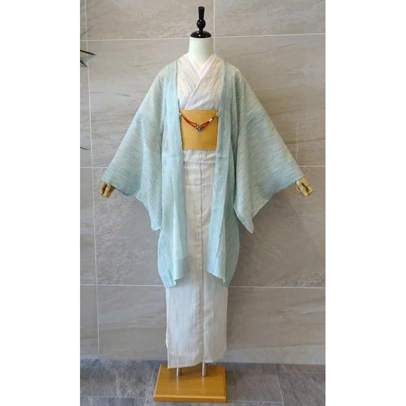 Kimono Yubi Haori Sheer Lightweight Light Blue Free Size Chiffon Dust Protector