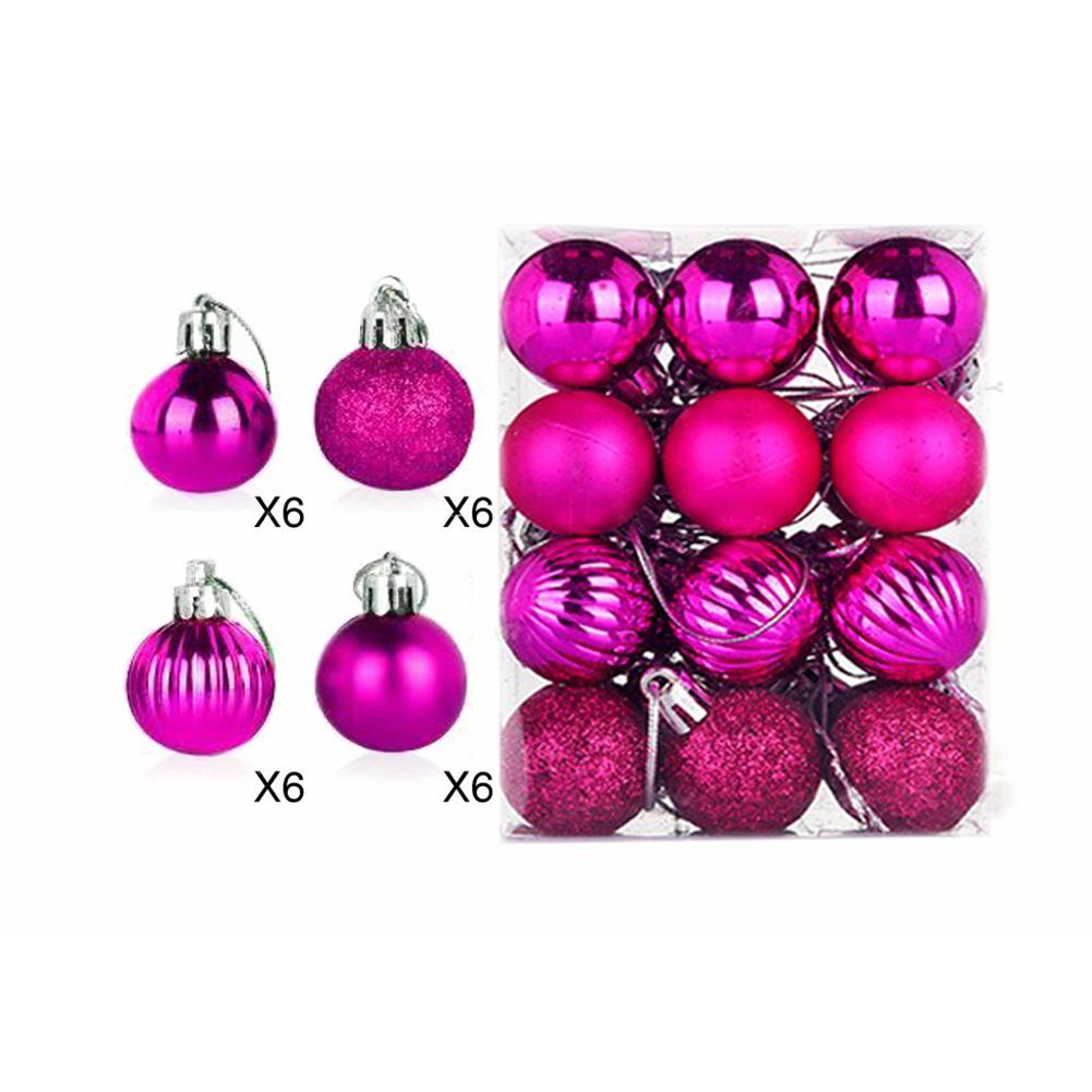 24 Pcs Christmas Decor Baubles Tree Xmas Balls Party Wedding Ornament Set Christmas Toys Set Christmas Ornaments For Tree