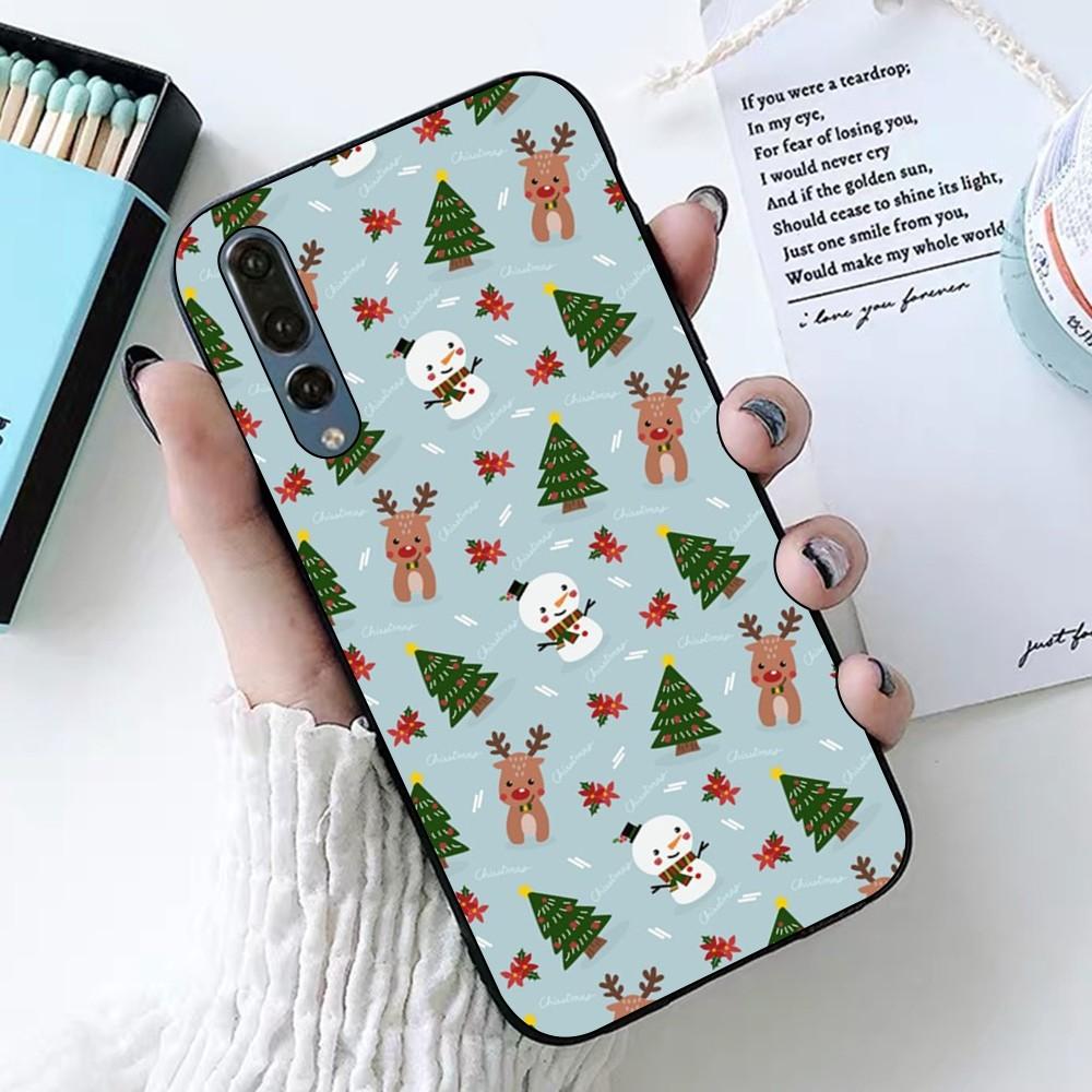 Christmas Snowman Phone Case For Huawei P 8 9 10 20 30 40 50 Pro Lite Psmart Honor 10 lite 70 Mate 20lite