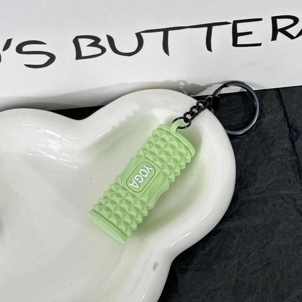 Miu Series Dumbbell Plate Keychain: Trendy Fitness Accessory & Sports Jewelry Gift