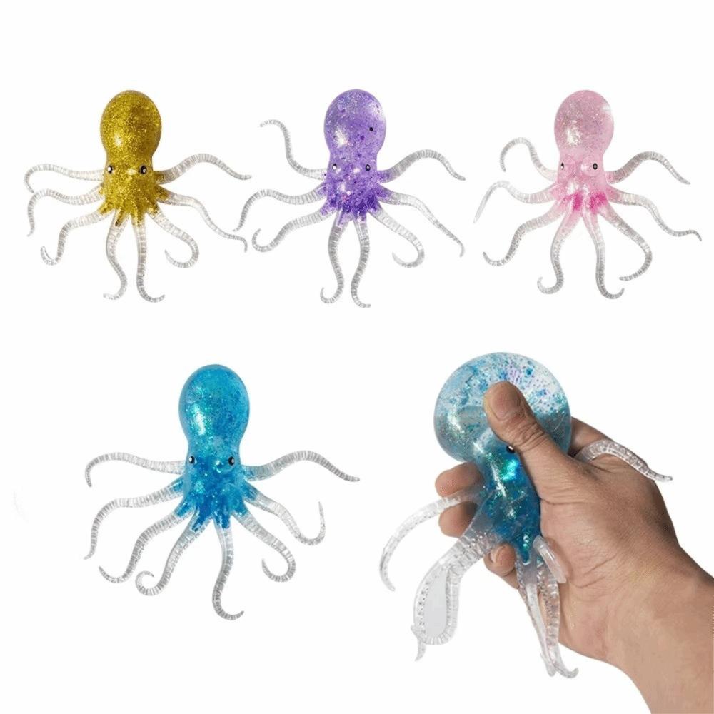 Vibrant Colors Octopus Squeeze Toy Slow Rebound Octopus Squishy Toy  Anxiety Relief