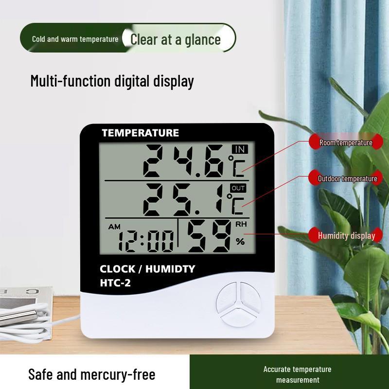Mini Digital Thermometer & Hygrometer for Pets, Cars, and Aquariums