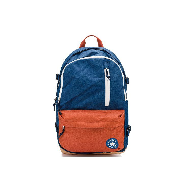 

Converse Sports Casual Zipper Backpack Unisex Backpacks Blue Orange 10018972-A01 Blue Orange Multicolor