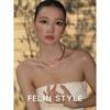 Kendall Jenner Fashion Double Layer Twin Snake Bones Chain Necklace Female Light Luxury Minority Gold High-Grade Sweater Chain Chain Necklace