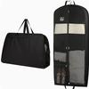 Gusseted Travel Hanging Garment Bag - Zipper Closure with Pocket for Shirts, Coats, Dresses, Storage Organizer