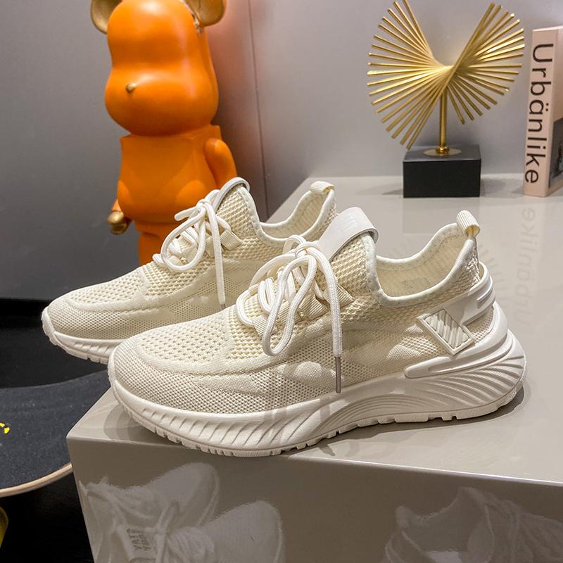 Womens Sneakers Breathable Casual Women Socks Shoes Lace Up Ladies Flats Female Spring Vulcanized Running Zapatillas De Mujer