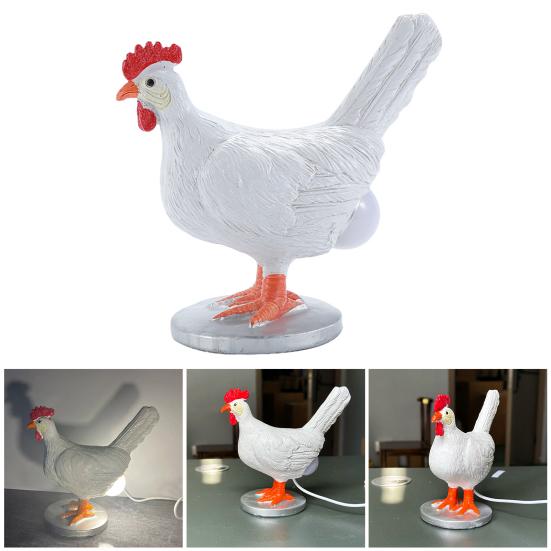 Chicken Egg Lamp Funny Chicken Butt Night Light with Egg Resin LED Hem Lamp for Easter