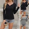 Women Long Sleeve V Neck T Shirt Slim Fit Solid Basic Layering Tee Casual Daily Shirts Spring Base Top For Women
