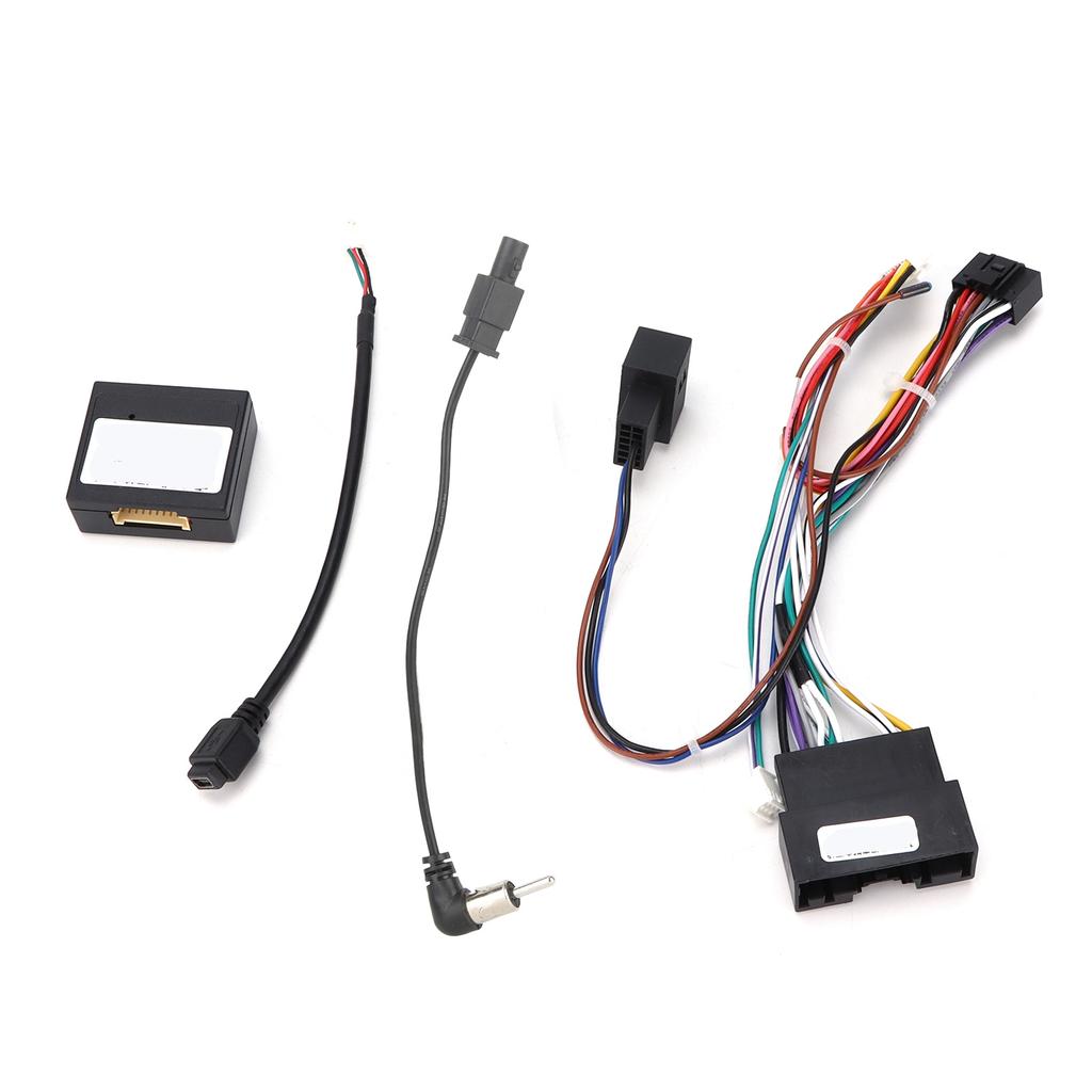 16Pin Audio Wire Harness Adapter Power Cable with Canbus Box Replacement for Ford Focus Kuga Edge