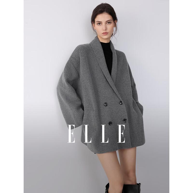 ELLE Women s Gray Knit Cardigan S
